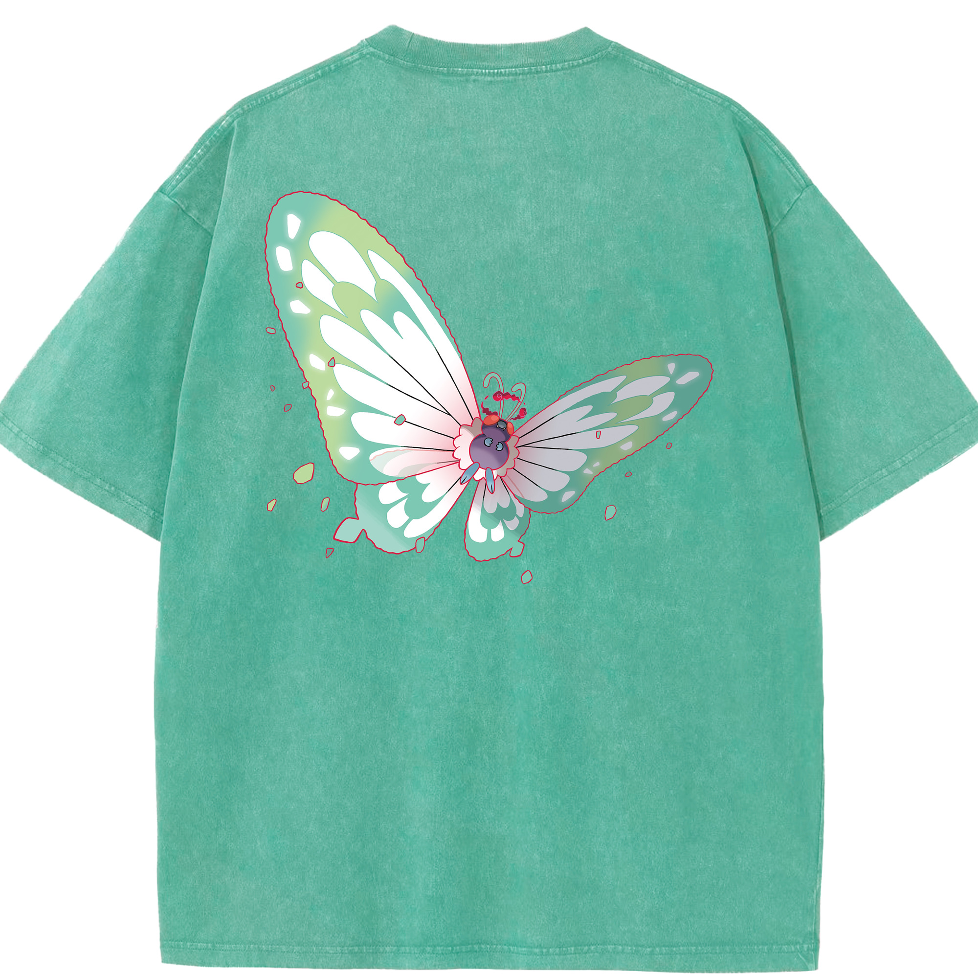 （画像用） ポケットモンスター Pokémon 綿100% ヴィンテージ風 半袖Tシャツ（背面プリント）